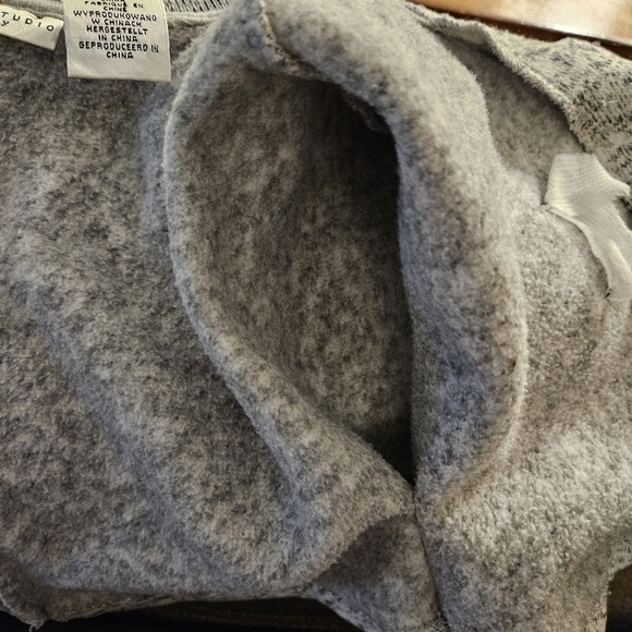 Max Studio Baby Girls 18M Poncho Cape Jacket w Arm Holes Heather Gray EUC - Picture 8 of 8